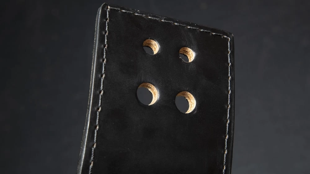 Pioneer Rogue Black Leather 13mm - 4" Lever Belt - Image 4