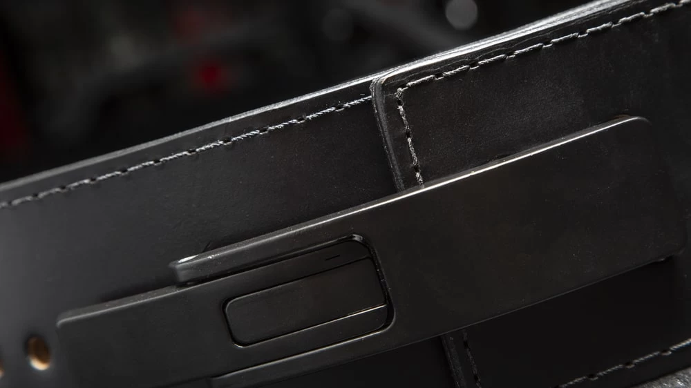 Pioneer Rogue Black Leather 13mm - 4" Lever Belt - Image 5