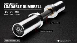Rogue DB25-10 Loadable Dumbbell