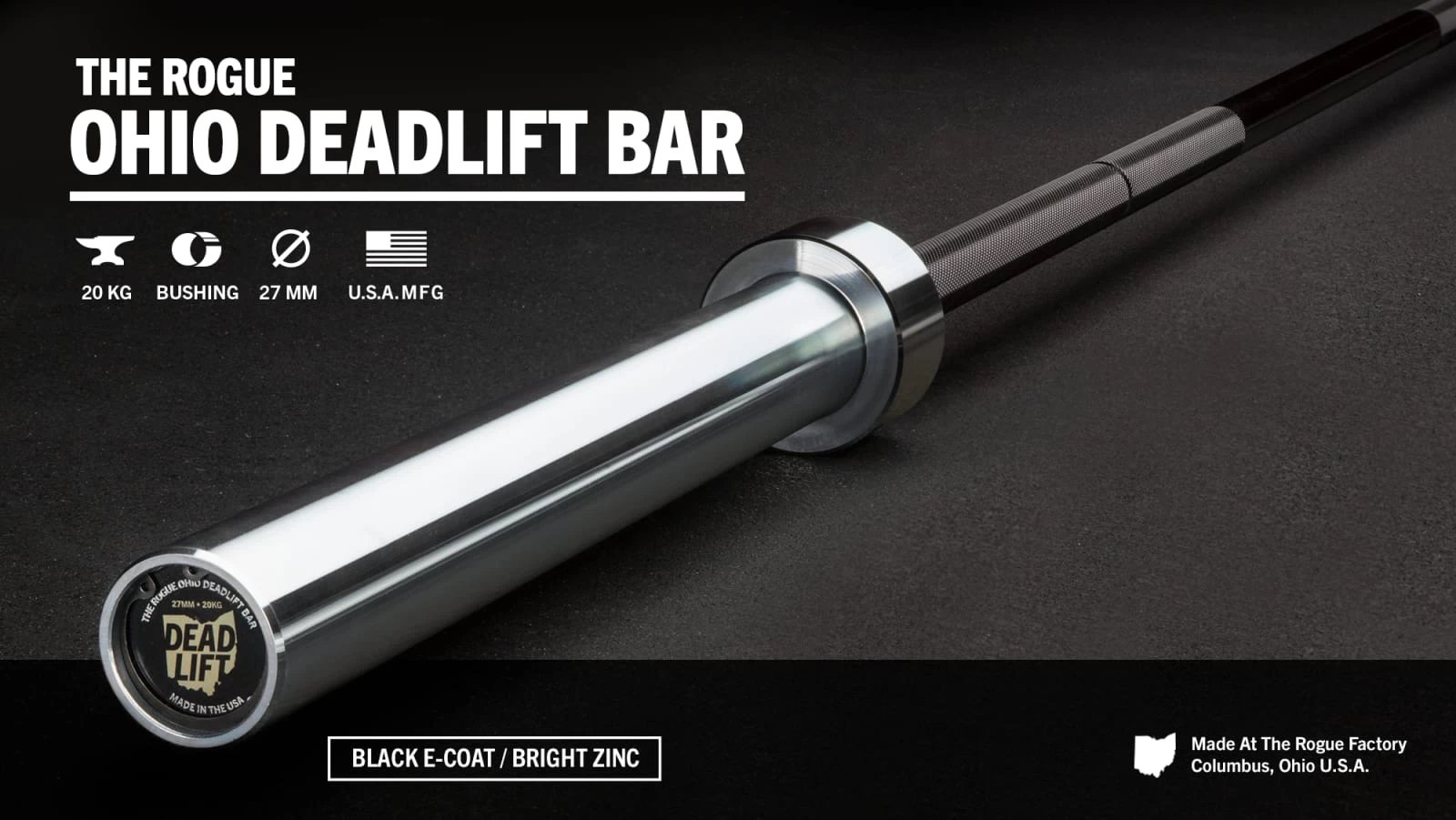 Rogue Ohio Deadlift Bar - E-Coat