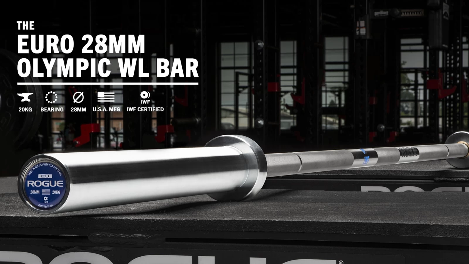 Rogue Euro 28MM Olympic Weightlifting Bar