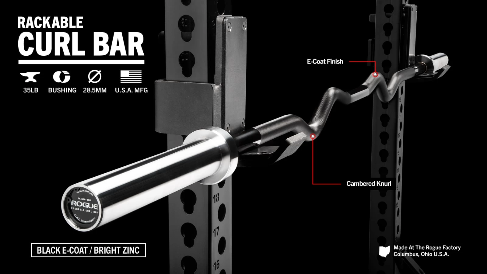 Rogue Rackable Curl Bar